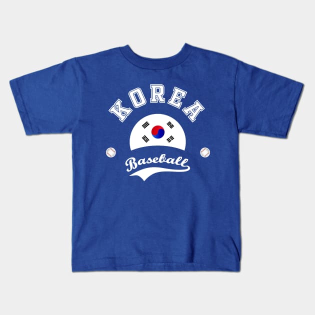 Korea Baseball Team Kids T-Shirt by CulturedVisuals